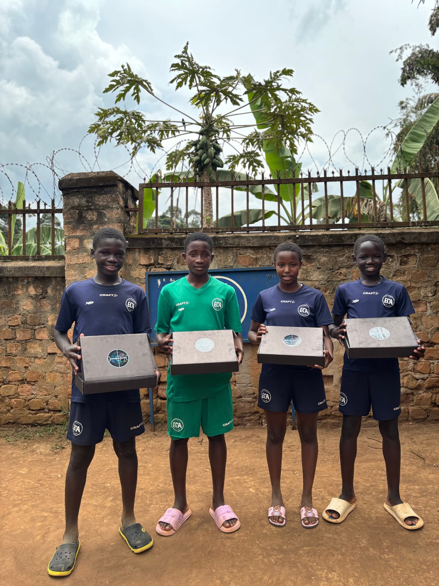 Spillere fra El Cambio Academy med Afrika Boxen